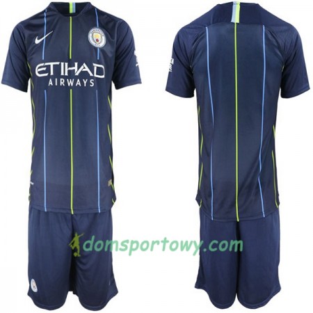 Koszulka Manchester City Dziecięcy Wyjazdowe Koszulki Piłkarskie 2018-2019 Krótki Rękaw